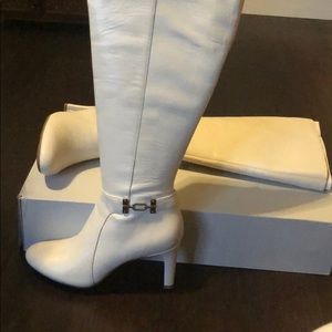 Bandolino white knee high boots